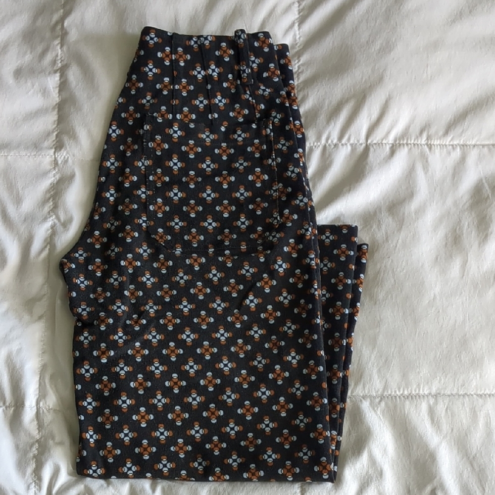 Anthropologie women's Black Floral Dress Pants